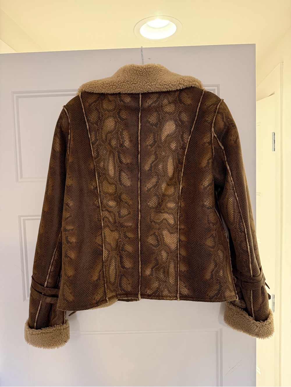 AS by DF Python-Print Faux Shearling Jacket - Picture 10 of 12